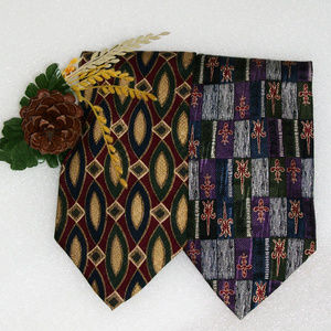 MUSE'S Mens Ties 100% Italian Silk Lot of 2